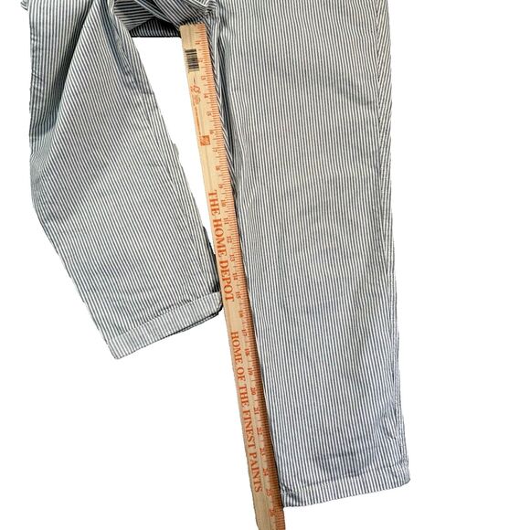 GAP  Girlfriend Khaki Pants Jeans Black White Stripe Pant Size 8 NWOT - Picture 8 of 8